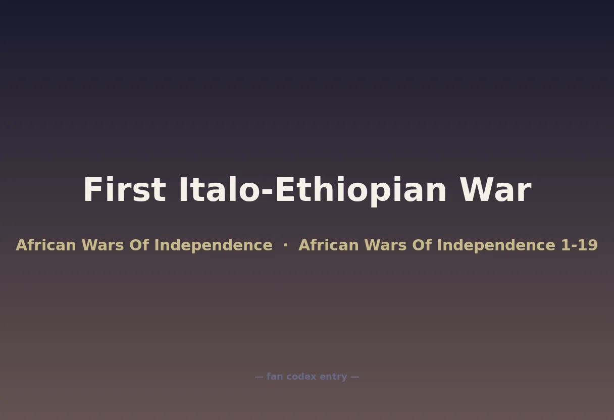First Italo-Ethiopian War