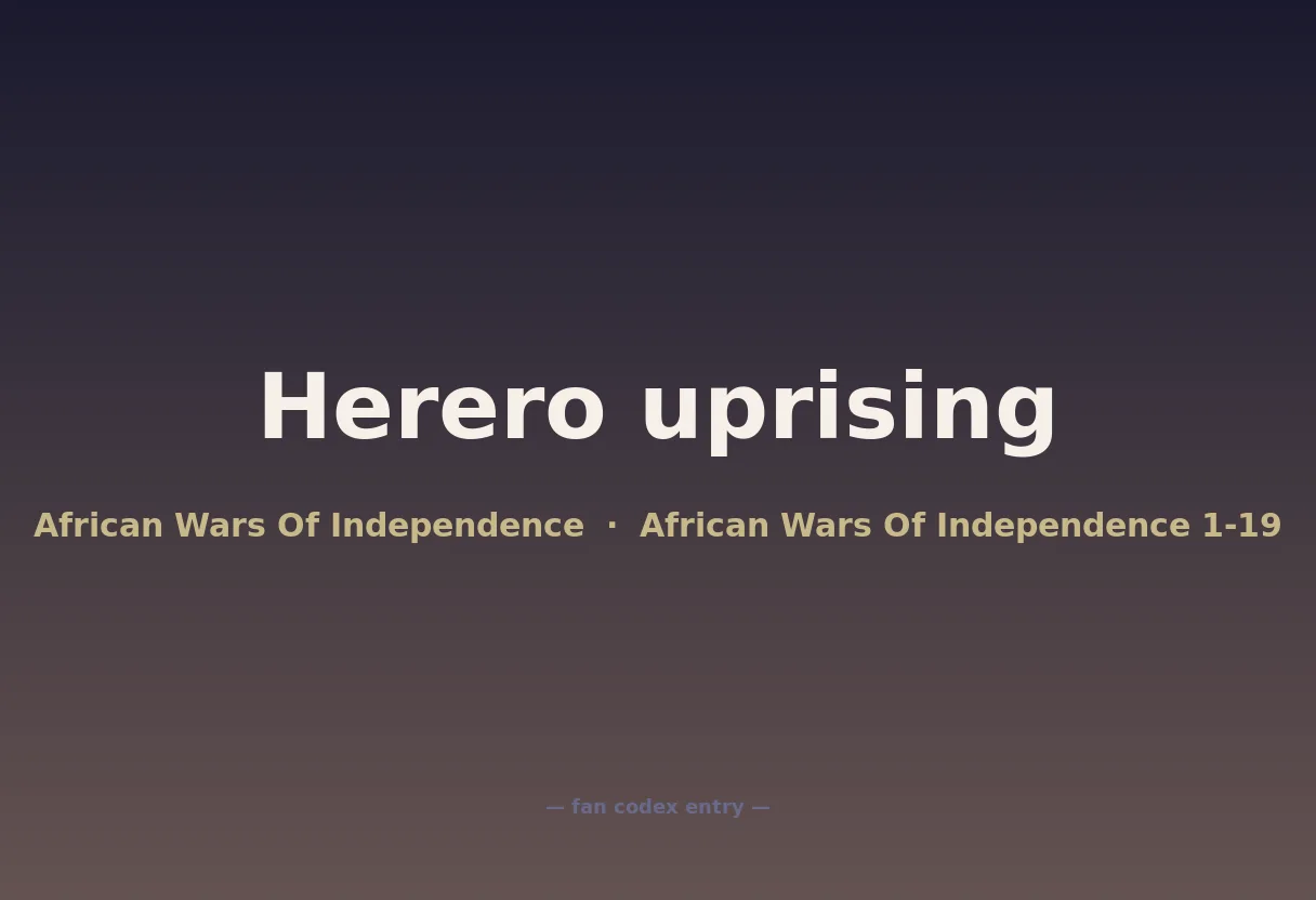 Herero uprising